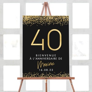 Welcome Personalized Birthday, Birthday Decoration Poster in PDF Format