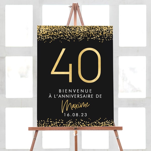 Bienvenue Anniversaire Personnalisé, Affiche Décoration Anniversaire en Format PDF