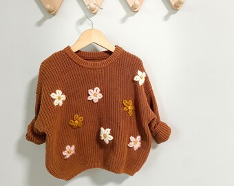 Custom flower sweater | baby sweater | toddler sweater | groovy sweater