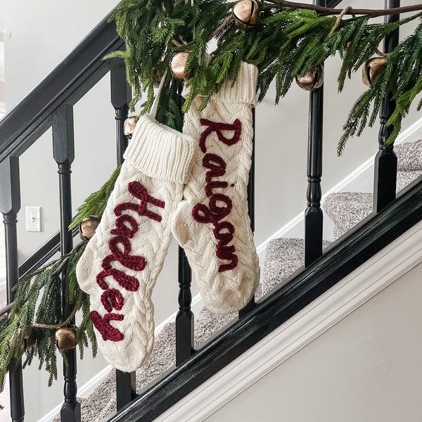 Custom stocking | embroidered stocking | custom Christmas stocking | Christmas name stocking | family Christmas stocking