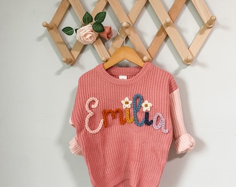 Miscellaneous embroidered sweater | name sweater | embroidered sweater | toddler sweater | kids sweater | custom sweater