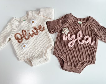 Newborn sweater romper | newborn sweater | newborn knit set | baby announcement | coming home outfit