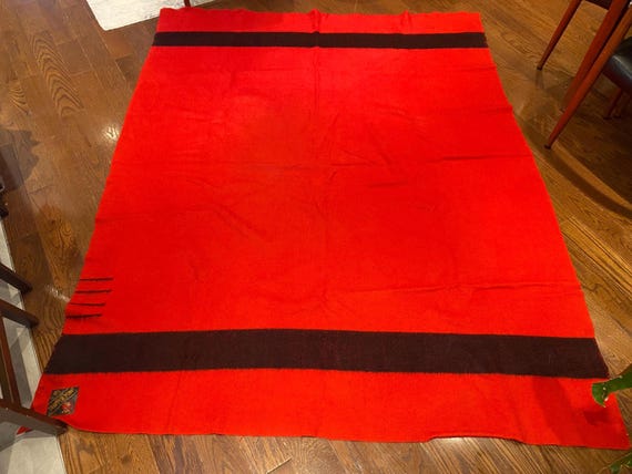 Vintage Red 4 Point Trapper Wool Blanket Made for Eatons Etsy Canada
