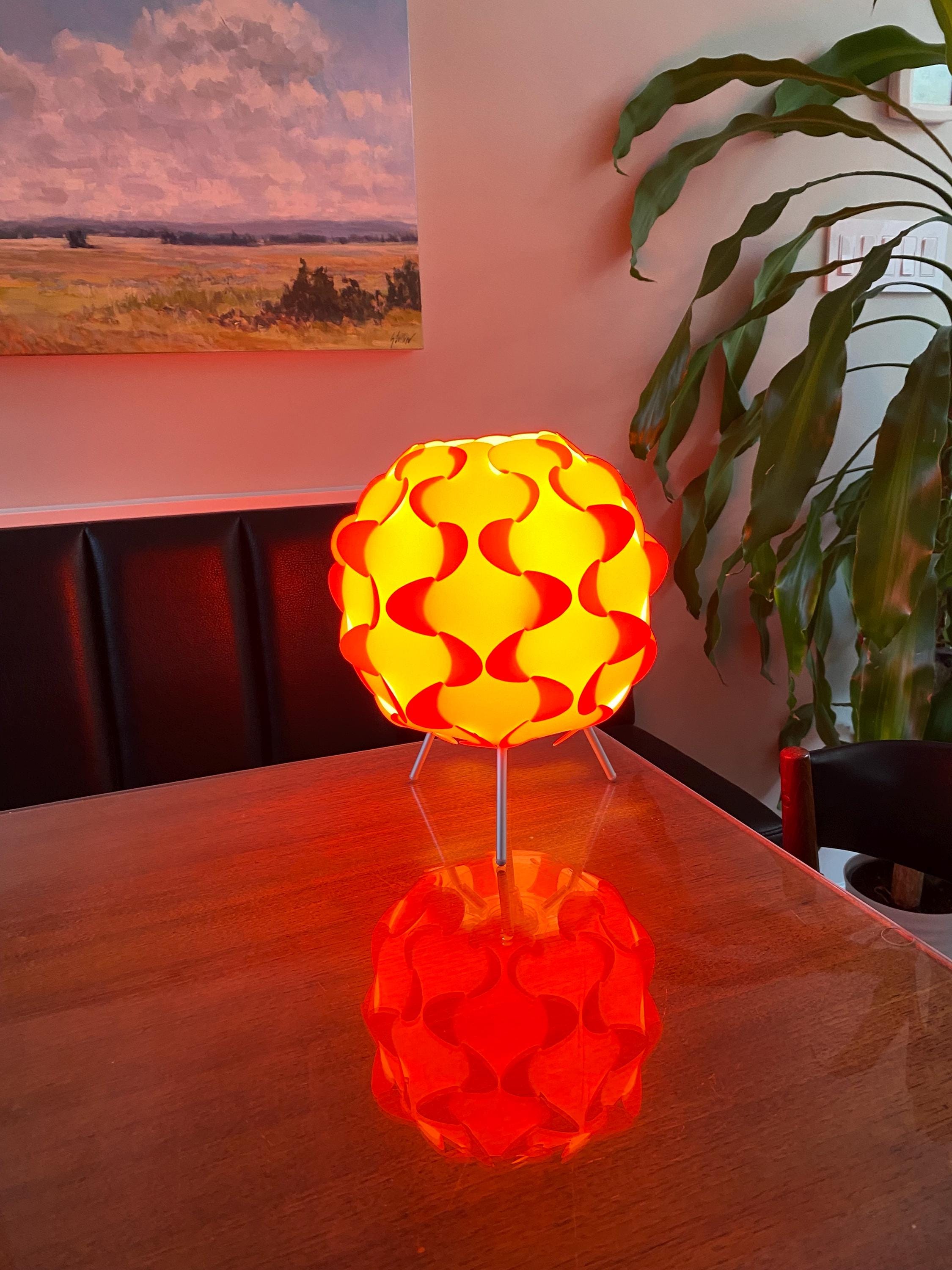 Vintage IKEA Fillsta Table Lamp by Gunner Jensen, Orange Design