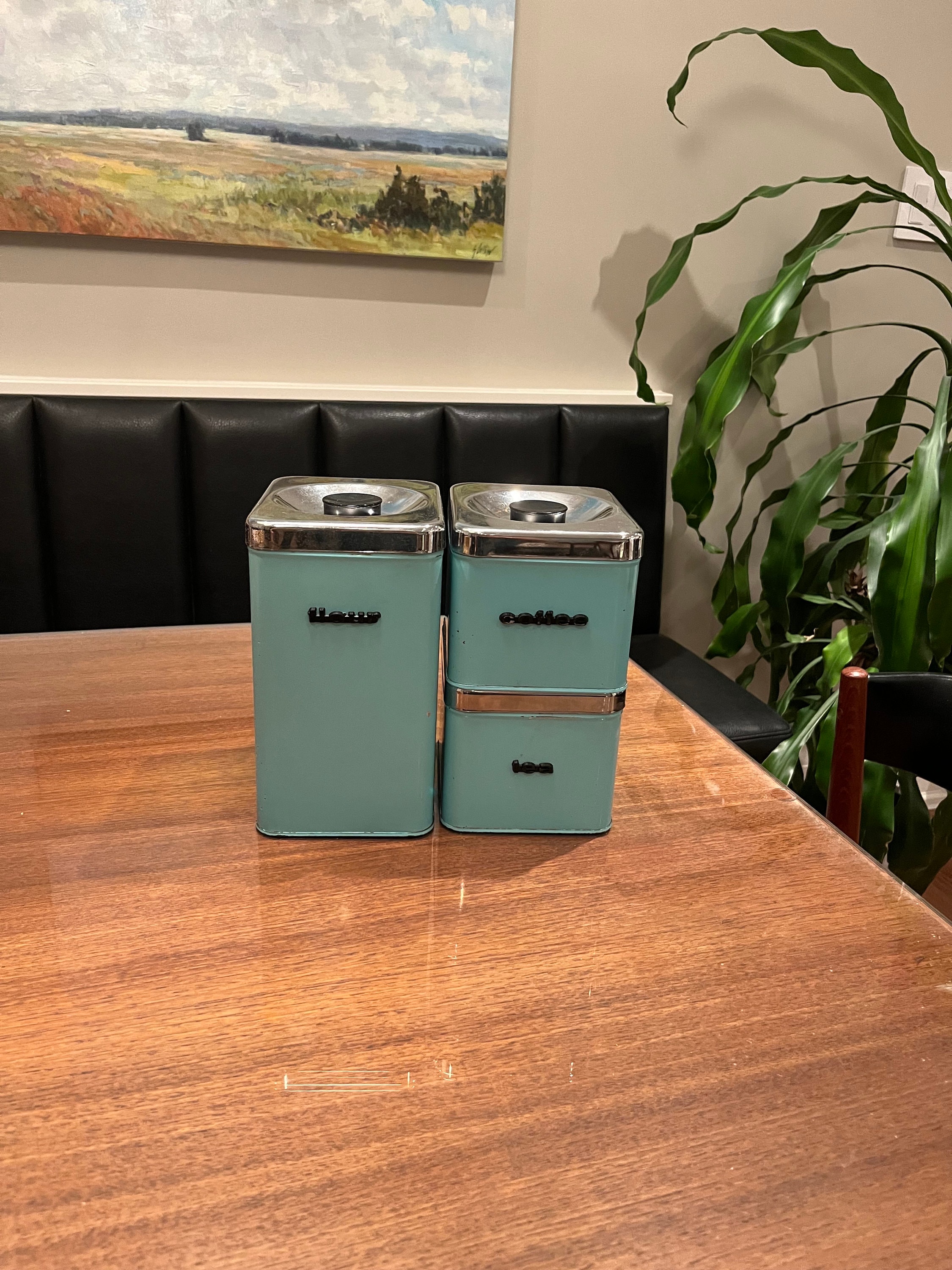 ヴィンテージNally Ware ナリーウェアキャニスター4点GREE·͜