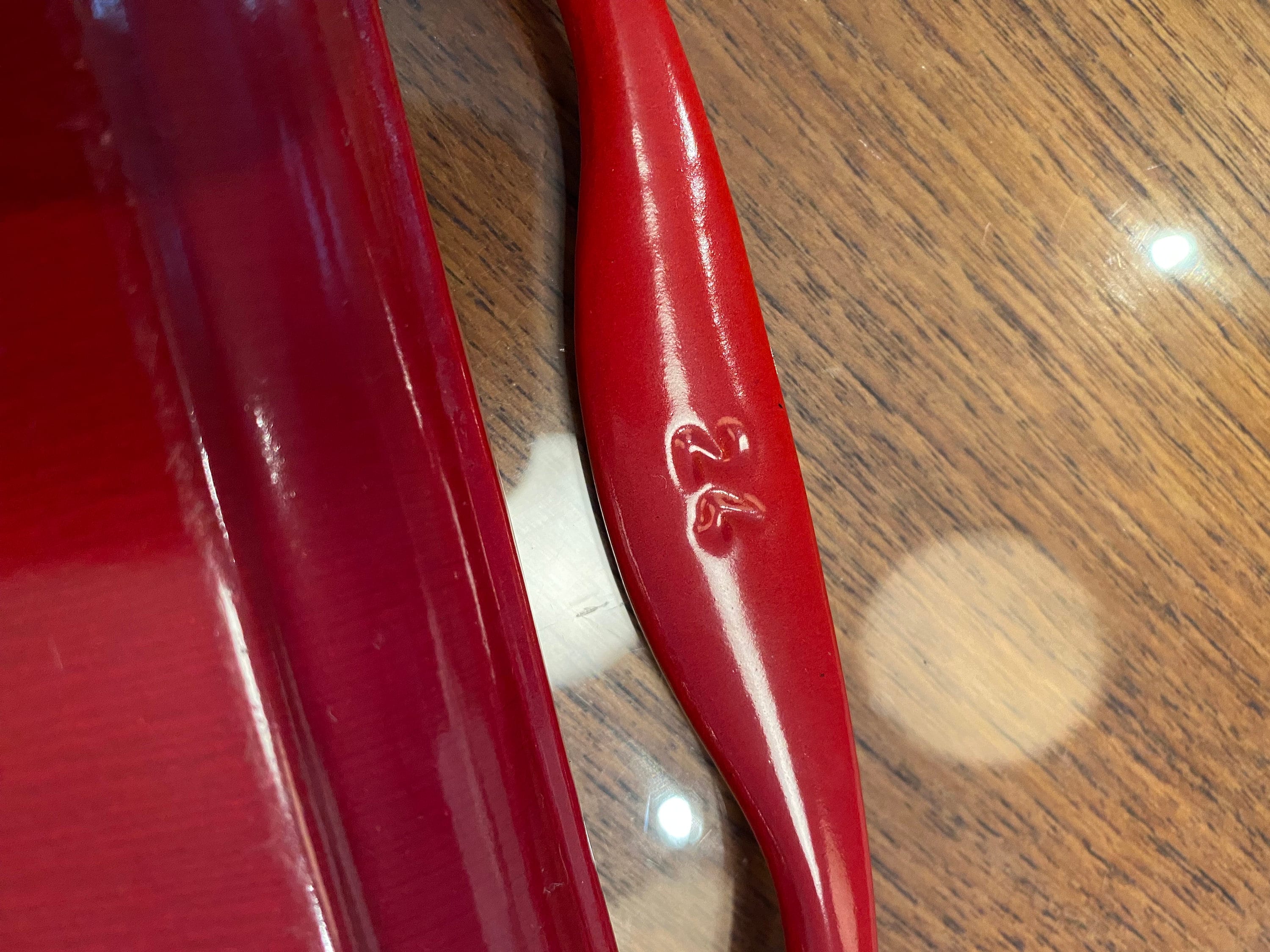 Le Creuset Red Enameled Cast Iron Rectangular Skinny Griddle 9.5x9.5 