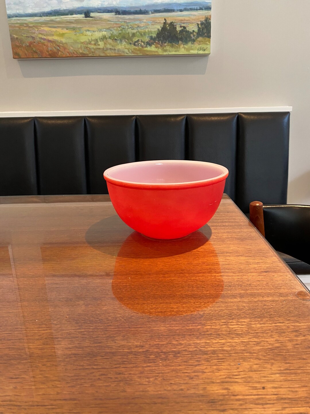 Vintage Red Fireking Mixing Bowl Red Fire King Bowl Etsy