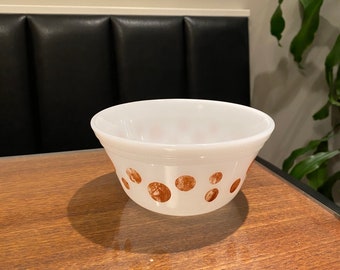 Bund Glas 6” braun Punkt Schale