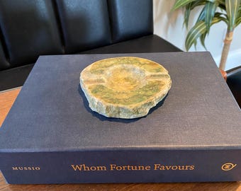 Vintage green alabaster ashtray  / vintage Italian alabaster ashtray / Vintage natural stone ashtray