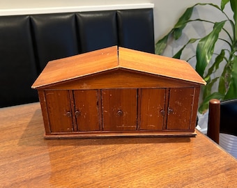 Vintage wood apothecary cabinet / vintage wood apothecary storage unit / apothecary drawers