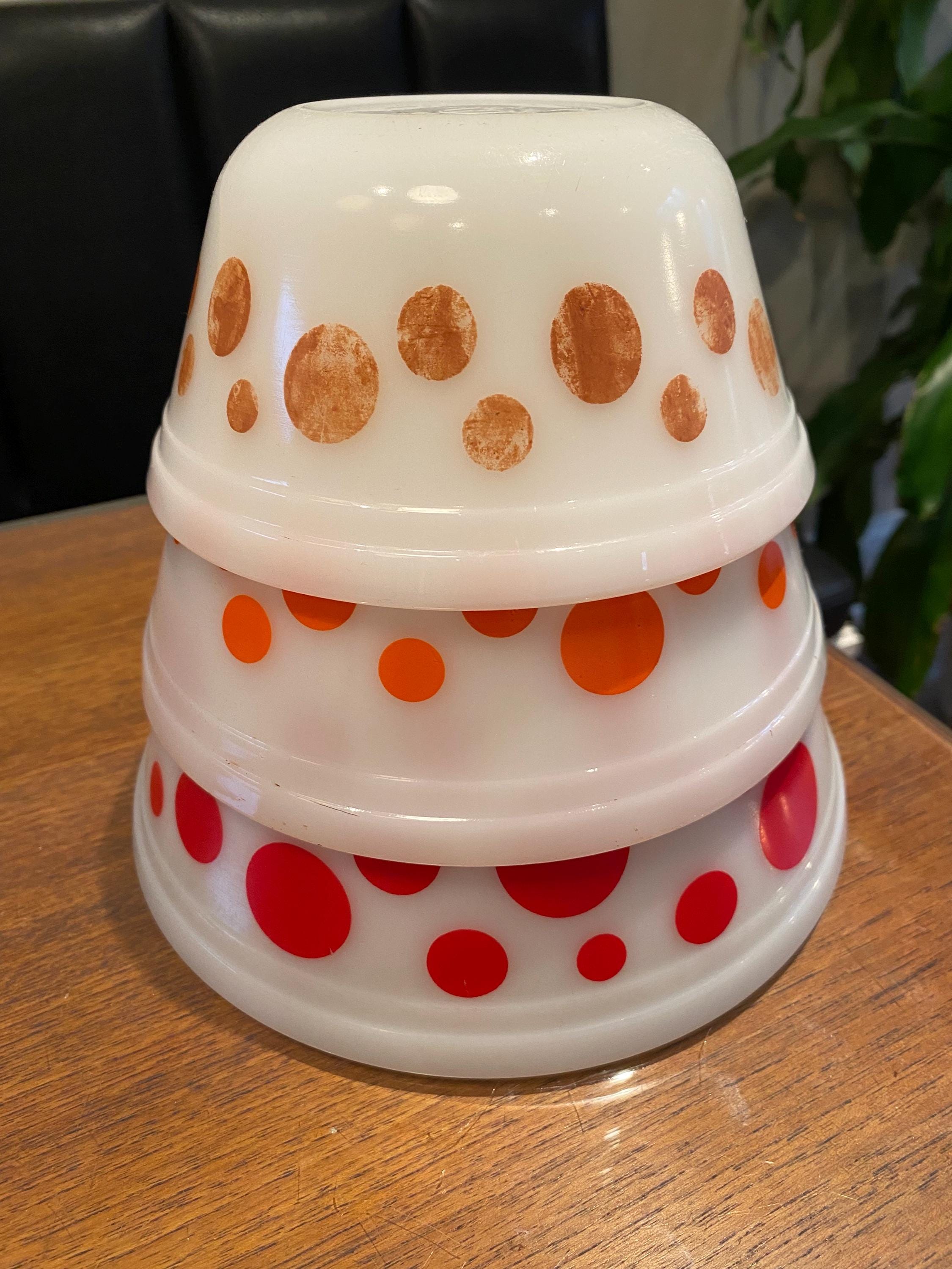 ヴィンテージ フェデラル ポルカドット ボウルセット/ヴィンテージ