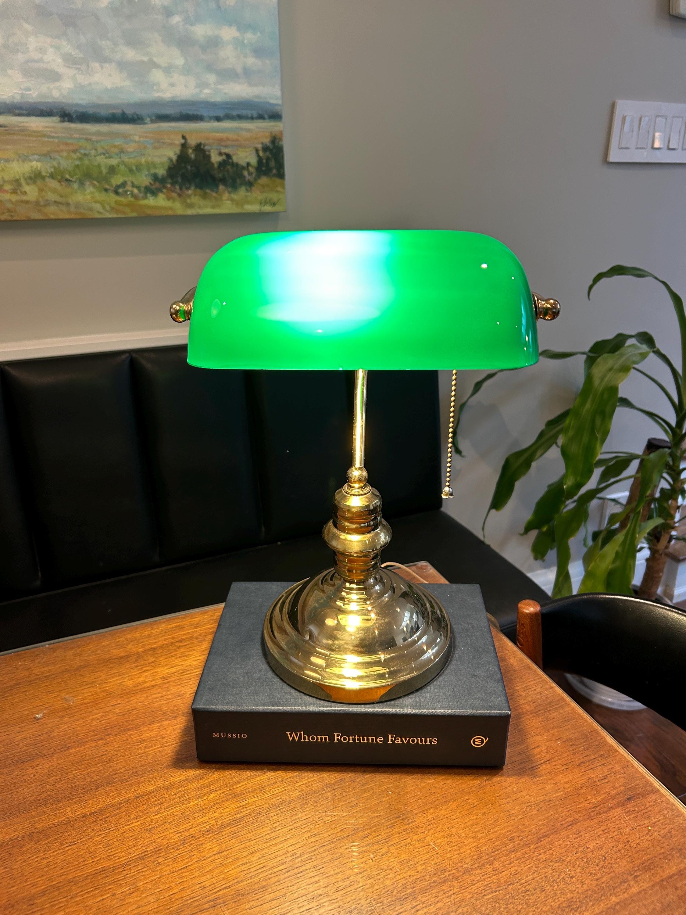 Ragaz Lampe de banquier, Lampe de bureau, Lampe à poser Vieux laiton, 1 lumière H3840931