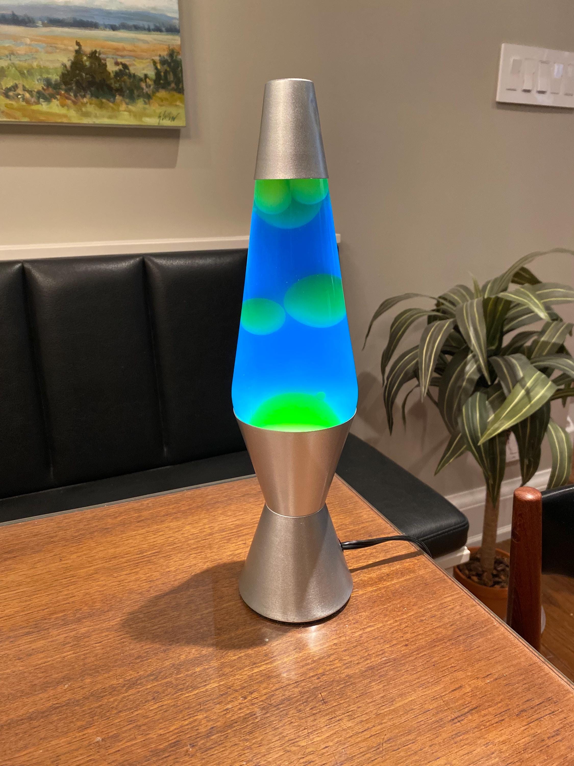 【アンティーク】ラバライト ランプ 青×白（本体:シルバー）限定Camel アンティーク】ラバライト ランプ 青×白（本体:シルバー）限定