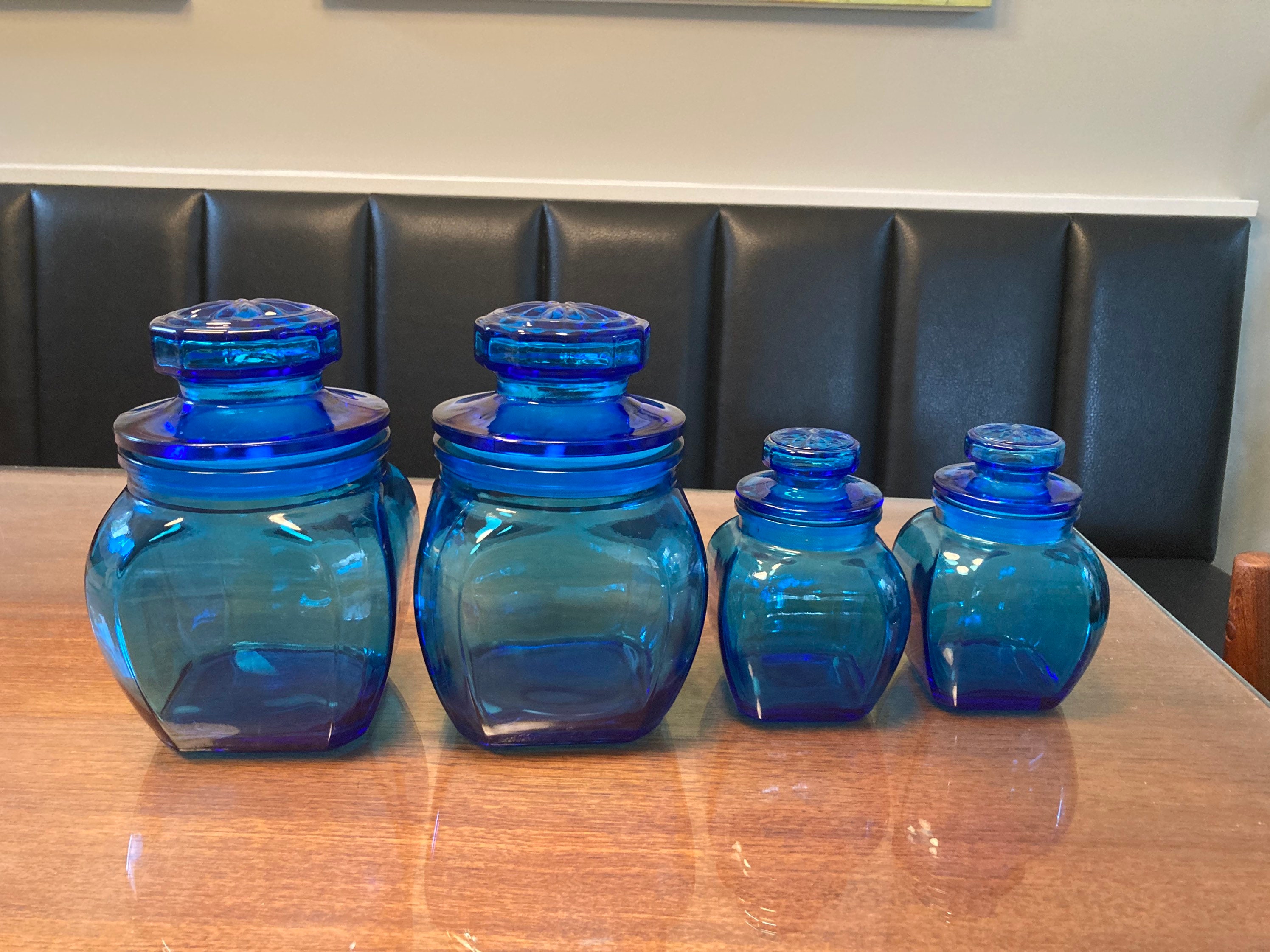 Vintage Glass Airtight Storage Jar, 34 FL OZ Glass Food Storage