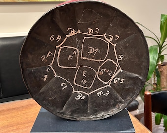 Tambor de acero negro de 12” hecho a mano en Barbados (hecho a mano) / tambor de metal / tambor pan