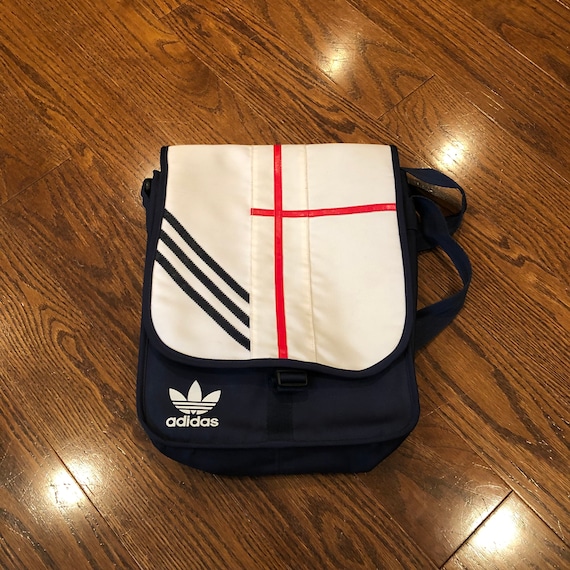 Vintage Blue Adidas Messenger Bag Retro Adidas Messenger Bag Etsy