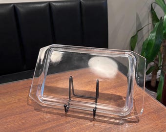 Pyrex 550C Space Saver Clear Glass Lid ONLY Rectangle Casserole Cover 11.5" x 7"