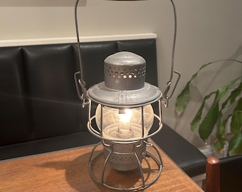Vintage Hiram L Piper Lamp CPR Railroad Lantern / Hiram l piper converted into lamp / CPR Hiram l piper lamp