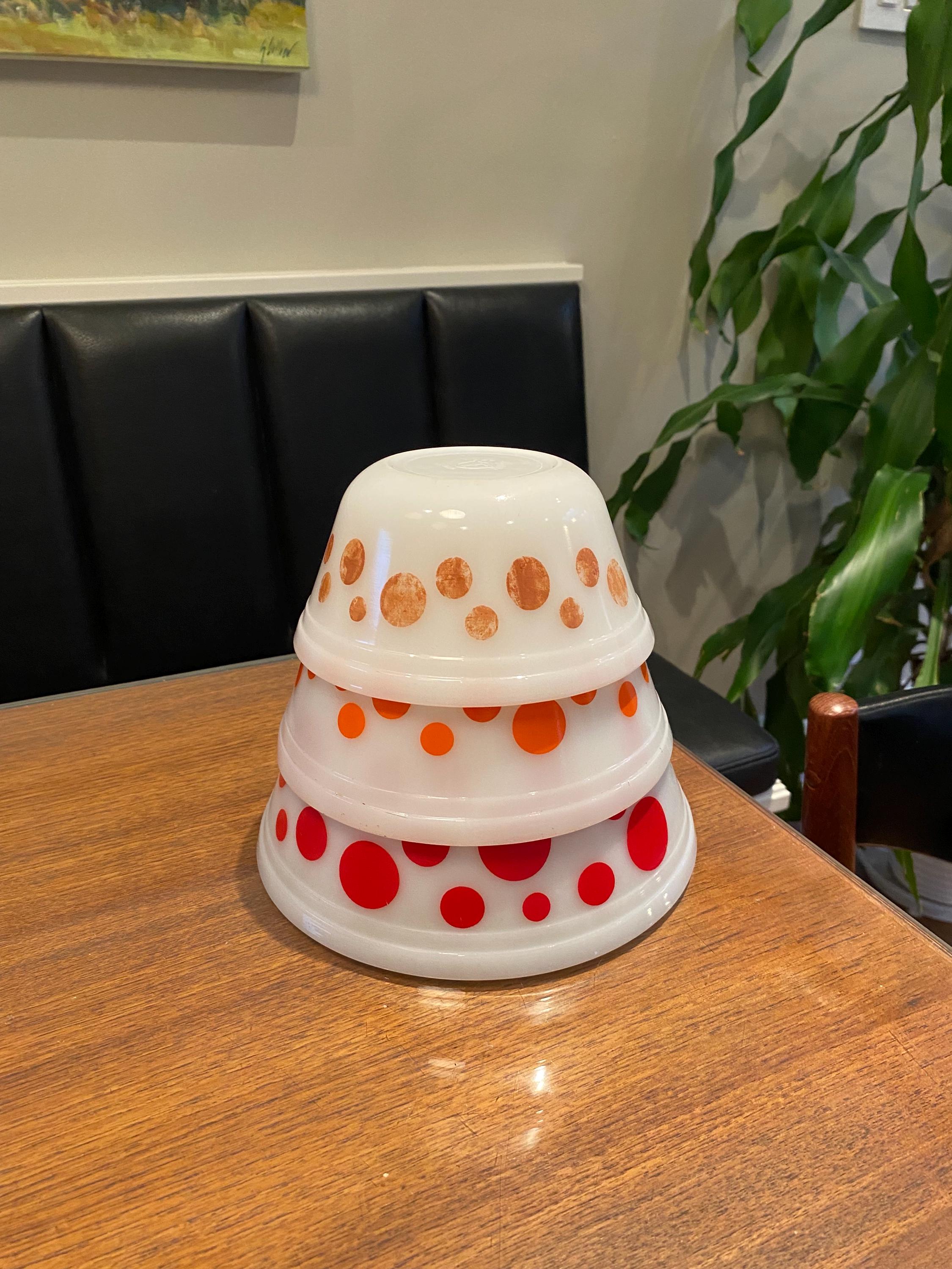 ヴィンテージ フェデラル ポルカドット ボウルセット/ヴィンテージ