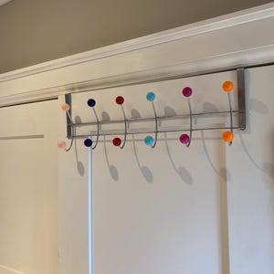 Vintage metal sputnik space age atomic door coat rack, 1990s