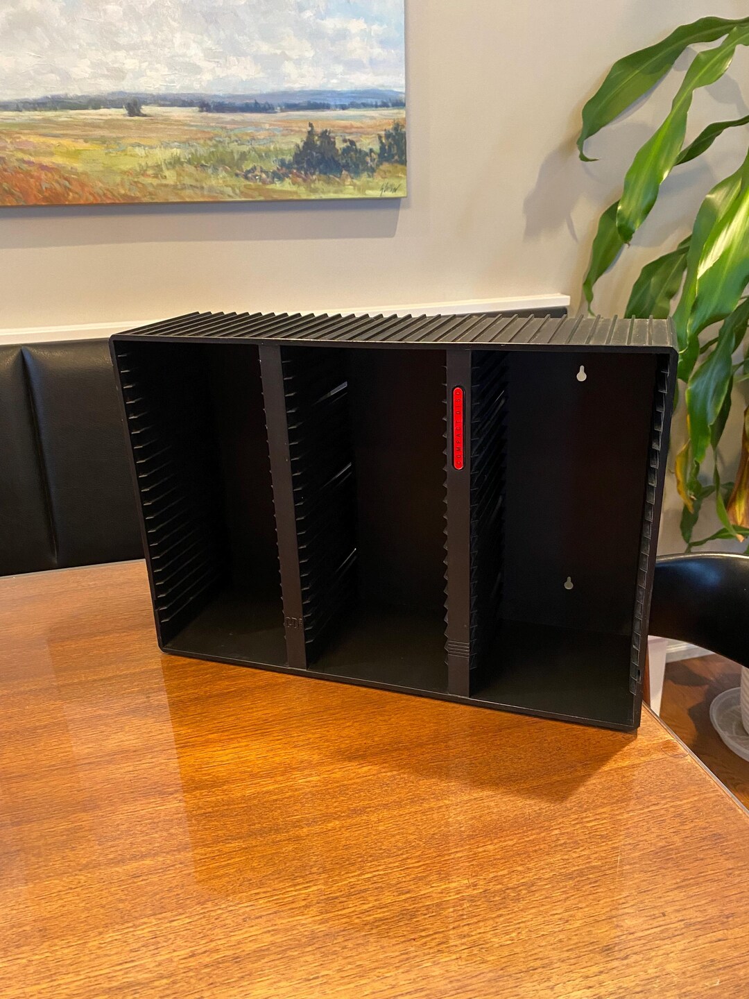 Vintage 60 CD Storage Shelf / Vintage Cd Storage Box / Vintage Black Cd ...