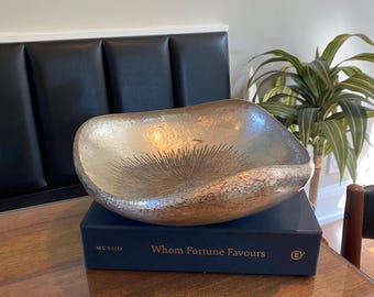 vintage silver plated marked fruit bowl / silver plated decor bowl / silver plated etched bowl / silver plated display bowl