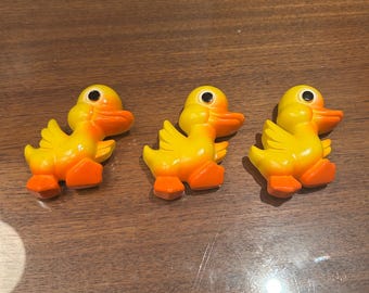 Set of 3 vintage miller studios chalkware duck ducklings / vintage chalkware duck wall art / vintage duck duckling wall decor
