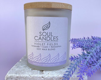 Lavender | Soy Wax Blend Candle Gift | Essential Oils | Scented Candles