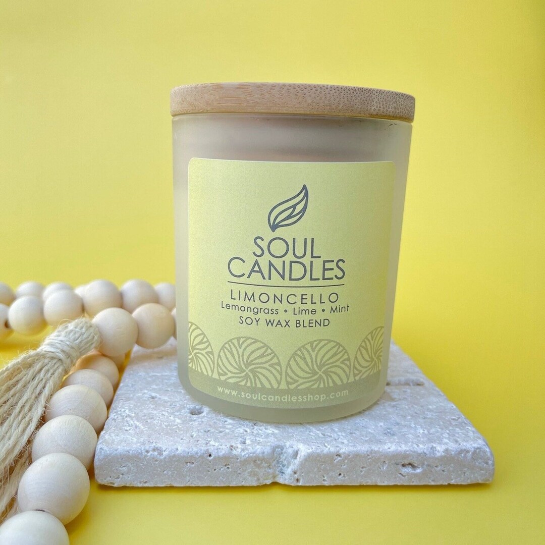 Lemon Lime Lemongrass Soy Wax Blend Candle Gift Essential Etsy
