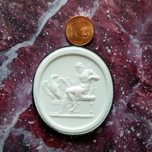 P297 Zeus Jupiter mit Adler Kamee Gipsabdruck Intaglio