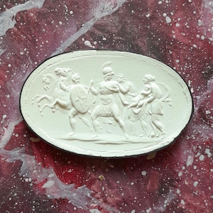 P115, Hector with family, T3105, intaglio, cameo, plaster cast, impression from the Poniatowski collection