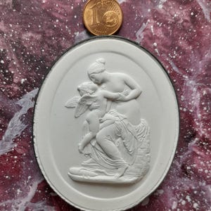 P298, Cupido en Psyche, cameo, gipsafgietsel, diepdruk, impressie uit de diepdrukcollectie van Giovanni Liberotti