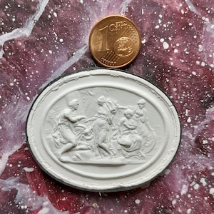 P128, Judgement of Paris, cameo, plaster cast, intaglio, impression from the intaglio collection of James Tassie (1735-1799)
