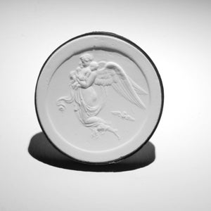 P143, The Night, after Thorwaldsen, cameo, plaster cast, intaglio, cast from the Intaglio Collection by James Tassie (1735-1799)