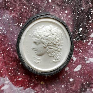 P195 Medusa Kamee Gipsabdruck Intaglio Reproduktion signiert Pichler