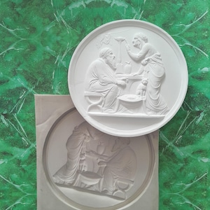 Silicone mold DIY plaster relief The Winter after Thorwaldsen Crafts plaster relief plaster cast