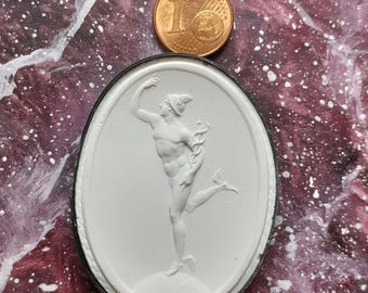 P255, Mercury/Hermes, cameo, plaster cast, intaglio, impression from the intaglio collection of Giovanni Liberotti