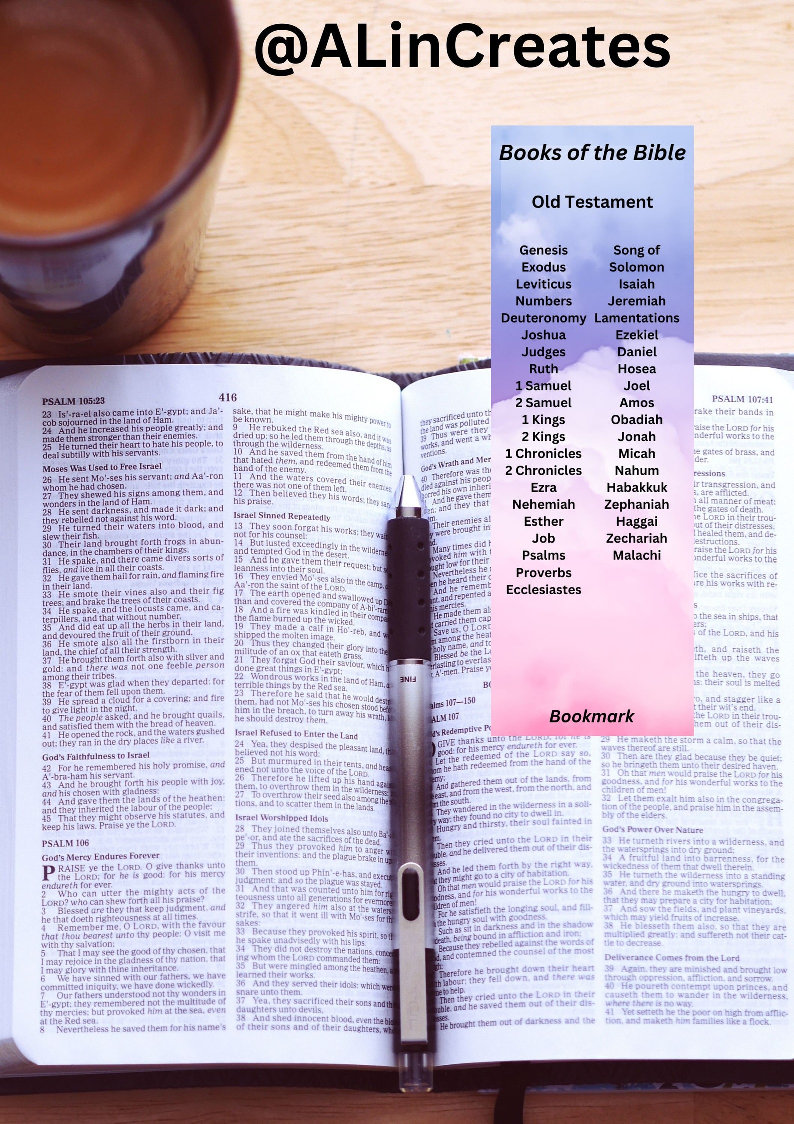 Bookmark I Books of Bible - Etsy