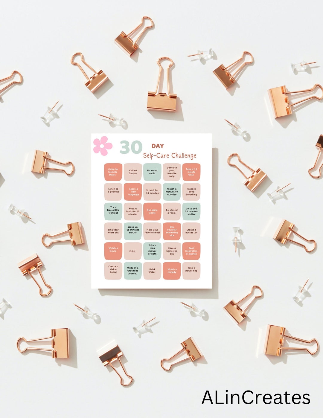 30 Day Self-care Challenge L Self- Care Planner L Self-care Journey - Etsy