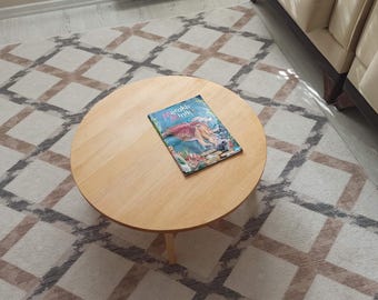 60cm Round Wooden Low Table: Montessori Activity Table