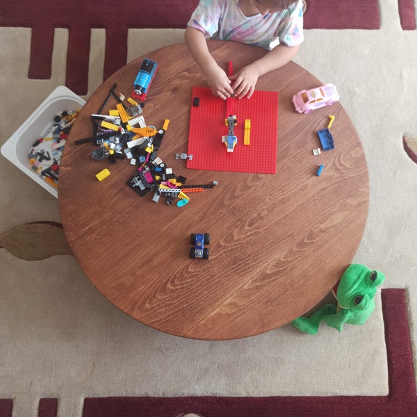 Big floor table,montessori furniture,farm house table, toddler table, activity table, coffee table, wooden low table