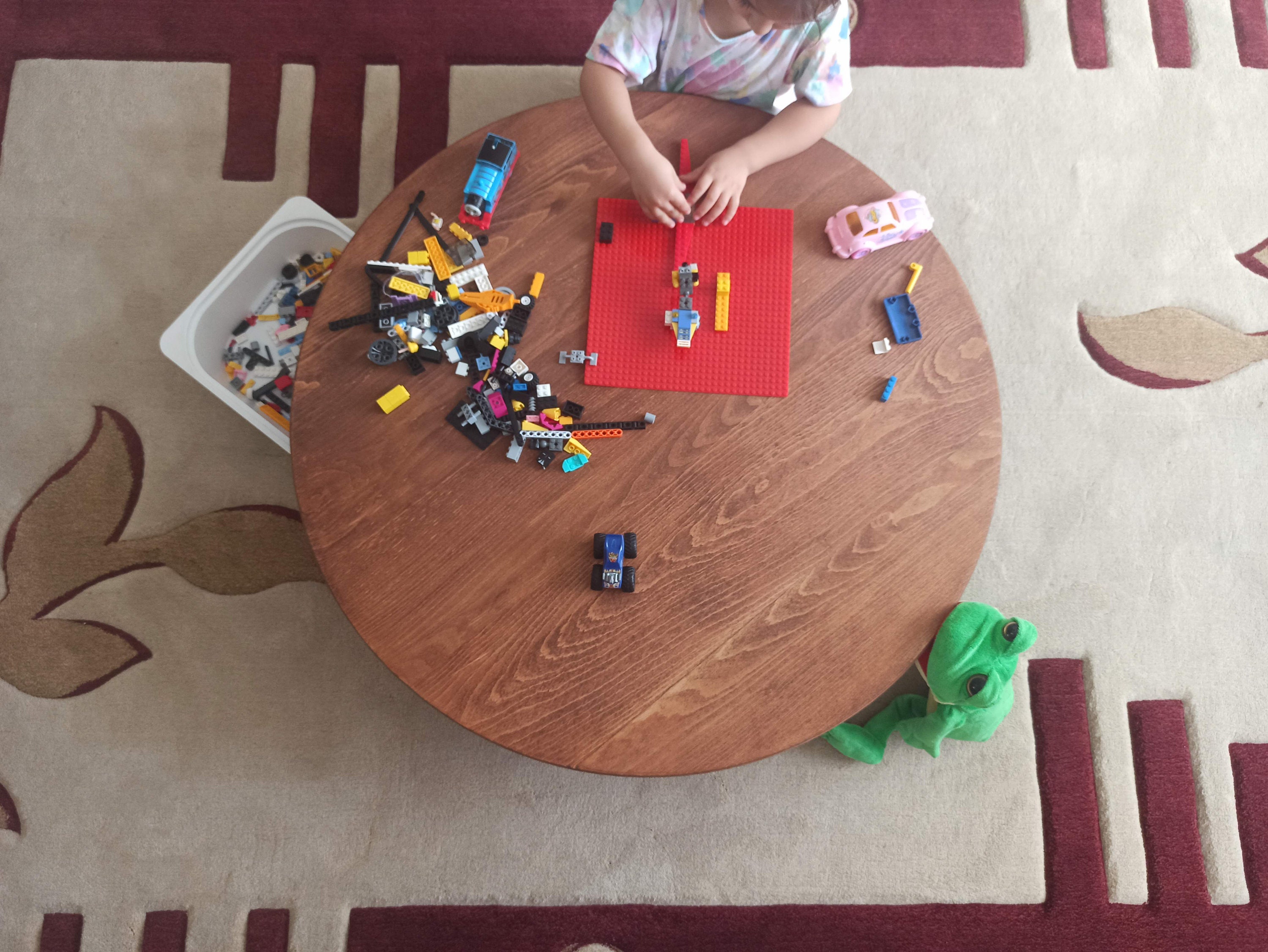 Big Folding Floor Table, Foldable Low Table, Activity Table, Low Coffee table, Wooden low table