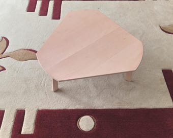 Foldable Triangle Coffee Table: Wooden Low Table for Small Spaces