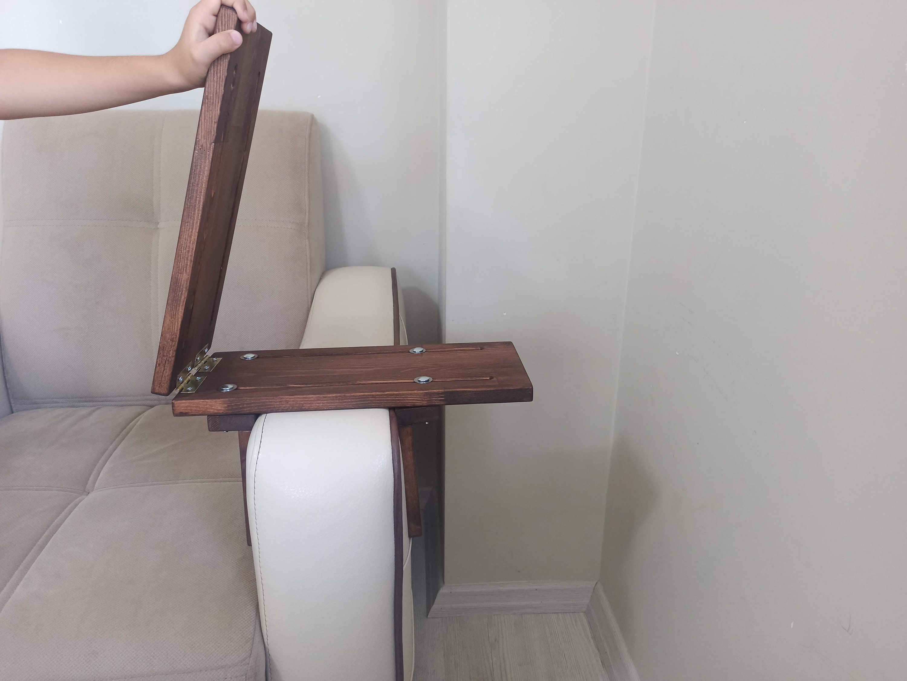 Attacheable Table Cube Chair Tray Plastic Post Mounted, Arm For Chair... Attachable Table