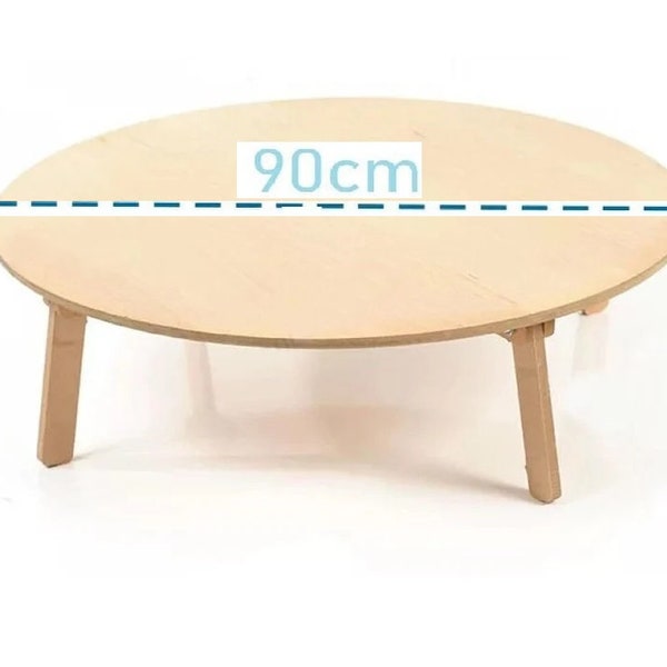 Mesa de suelo grande, muebles montessori, mesa de casa de campo, mesa para niños pequeños, mesa de actividades, mesa de centro, mesa baja de madera