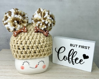 Mocha Coffee Marshmallow Mug Hat