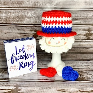 Uncle Sam patriotic marshmallow mug hat