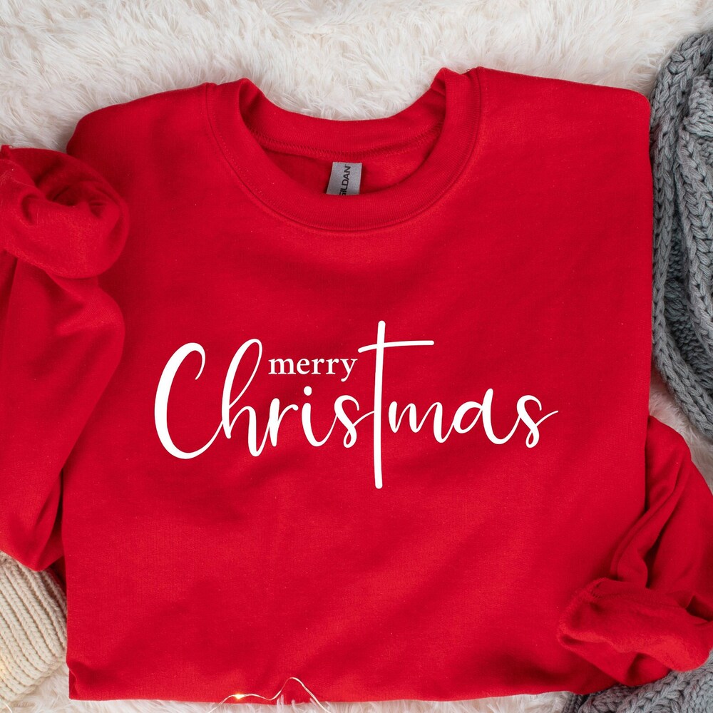 Trendy Shirt Merry Christmas Shirt, Christmas Cross Shirt, Christ Shirt, Winter Shirt, Christmas 2023 Shirt, Family Christmas T-Shirt, Christmas Gift Merry Christmas Tee Gifts For Day Blueshirtfarm