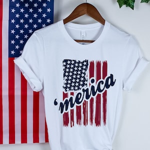 Merica T-shirt ,Merica Flag Shirt, 4th of July Shirt, USA Flag Distressed Shirt, America Flag T-shirt, USA Flag Shirt , Patriotic shirt