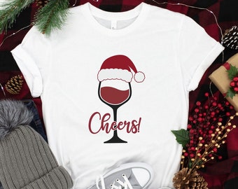 Who Loves Wine At Christmas Shirt, Wine Lover Gift, Christmas Shirt, Wine Lovers Gift, Funny Christmas Sweater, Cheers Wine Christmas Party